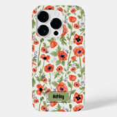 Poppies Orange Floral Pattern Case-Mate iPhone Hülle (Rückseite)