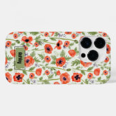 Poppies Orange Floral Pattern Case-Mate iPhone Hülle (Rückseite (Horizontal))