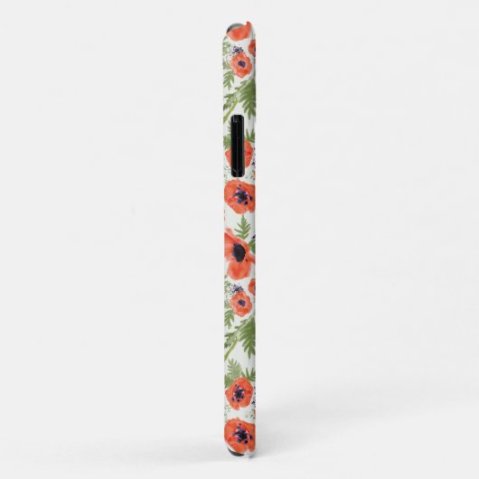 Poppies Orange Floral Pattern Case-Mate iPhone Hülle (Hinten/Rechts)