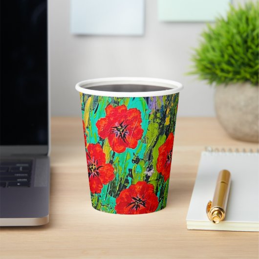 Poppies Paper Cups Pappbecher (InSitu)
