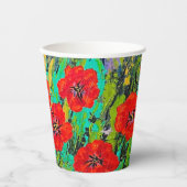 Poppies Paper Cups Pappbecher (Vorderseite)