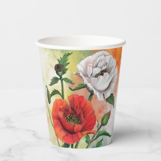 Poppies Paper Cups Pappbecher (Rückseite)