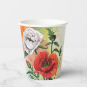 Poppies Paper Cups Pappbecher (Vorderseite)