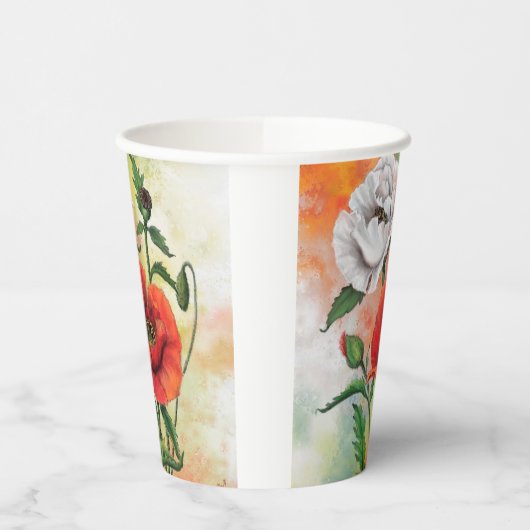 Poppies Paper Cups Pappbecher (Links)
