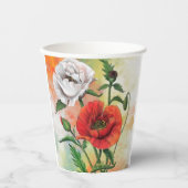 Poppies Paper Cups Pappbecher (Vorderseite)