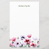 Poppies Personalisiert Stationery (Vorderseite)