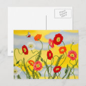 Poppies Postkarte (Vorne/Hinten)