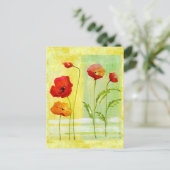 Poppies Postkarte (Stehend Vorderseite)