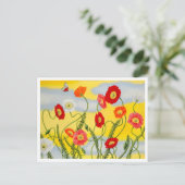 Poppies Postkarte (Stehend Vorderseite)