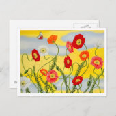Poppies Postkarte (Vorne/Hinten)