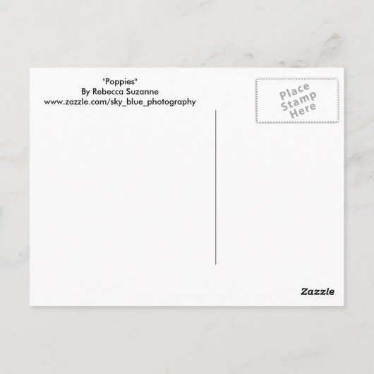 Poppies Postkarte (Rückseite)