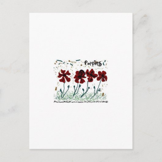 Poppies Postkarte (Vorderseite)