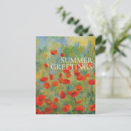 Poppies - Postkarte (Stehend Vorderseite)