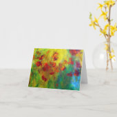 "Poppies" rot und orange Karte (Gelbe Blume)