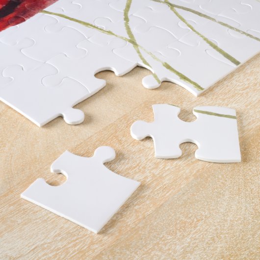 Poppies rote Blume Aquarell Wildblume Natur J Puzzle (Seite)