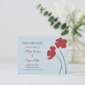 Poppies Save the Date (Stehend Vorderseite)