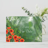 Poppies Save the Date (Stehend Vorderseite)