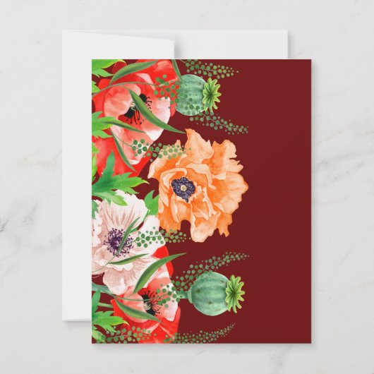 Poppies Save the Date (Rückseite)