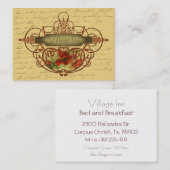 Poppies & Scrolls Steampunk Design Visitenkarte (Vorne/Hinten)