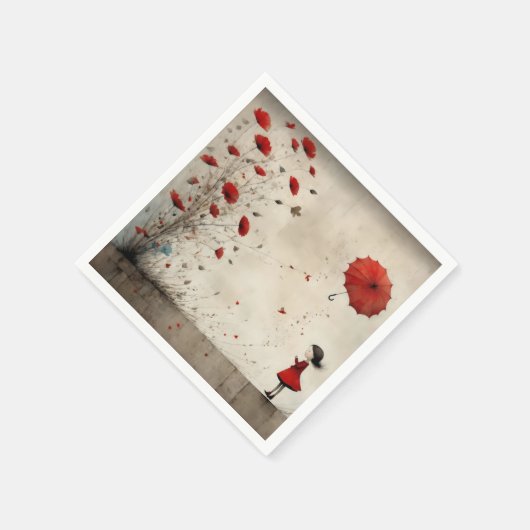 Poppies Serviette (Ecke)