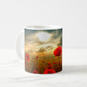 Poppies Sonnenuntergang Tasse (Vorderseite Links)