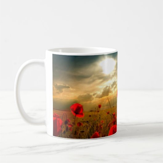 Poppies Sonnenuntergang Tasse (Links)