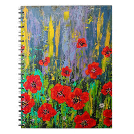 Poppies Spiral Foto Notebook Notizblock