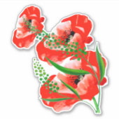 Poppies Sticker (Vorderseite)