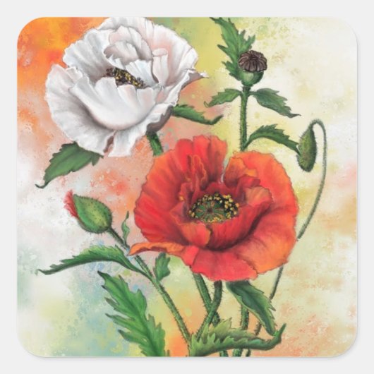 Poppies Stickers (Vorderseite)