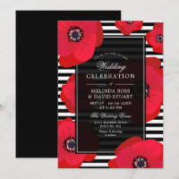 Poppies & Stripes - Black & Red Wedding