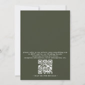 Poppies Sunflowers Rustic Elegant QR Code Wedding Einladung (Rückseite)