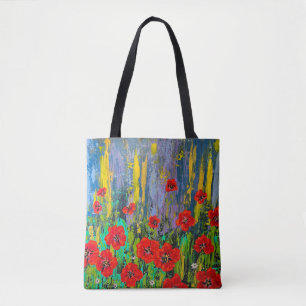 Poppies Tote Bag Art Abstrakt Tasche