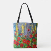 Poppies Tote Bag Art Abstrakt Tasche (Rückseite)