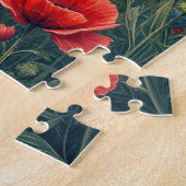 Poppies und Dahlia Field Puzzle (Seite)