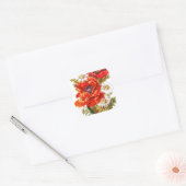 Poppies und Daisies Quadratischer Aufkleber (Umschlag)