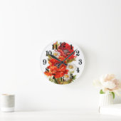 Poppies und Daisies Runde Wanduhr (Zuhause)