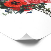 Poppies und Foxgloves Bouquet Fotodruck (Ecke)