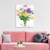 Poppies und Geranien Leinwanddruck (Insitu (Wohnzimmer))