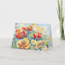 ‚Poppies VII‘ Blank Notecard Dankeskarte