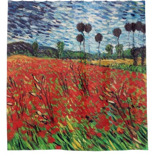Poppies Vincent Van Gogh Duschvorhang (Vorderseite)