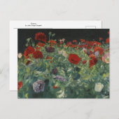 Poppies von John Singer Sargent Postkarte (Vorne/Hinten)