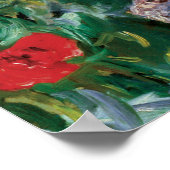 Poppies von John Singer Sargent, Vintage Blume Poster (Ecke)