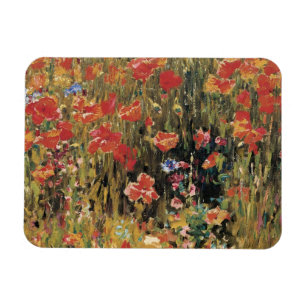 Poppies von Robert Vonnoh, Vintager Impressionismu Magnet