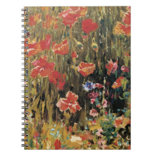 Poppies von Robert Vonnoh, Vintager Impressionismu Notizblock