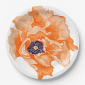 Poppies Watercolor Blume Paper Teller (Vorderseite)