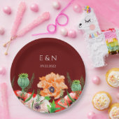 Poppies Watercolor Blume Paper Teller (Party)