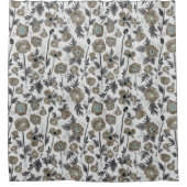 Poppies Watercolor Floral Pattern Duschvorhang (Vorderseite)