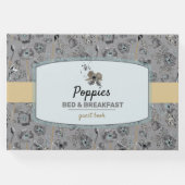 Poppies Watercolor Floral Pattern Gästebuch (Vorderseite)