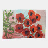 Poppies Watercolor Geschirrtuch (Horizontal)