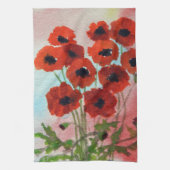 Poppies Watercolor Geschirrtuch (Vertikal)
